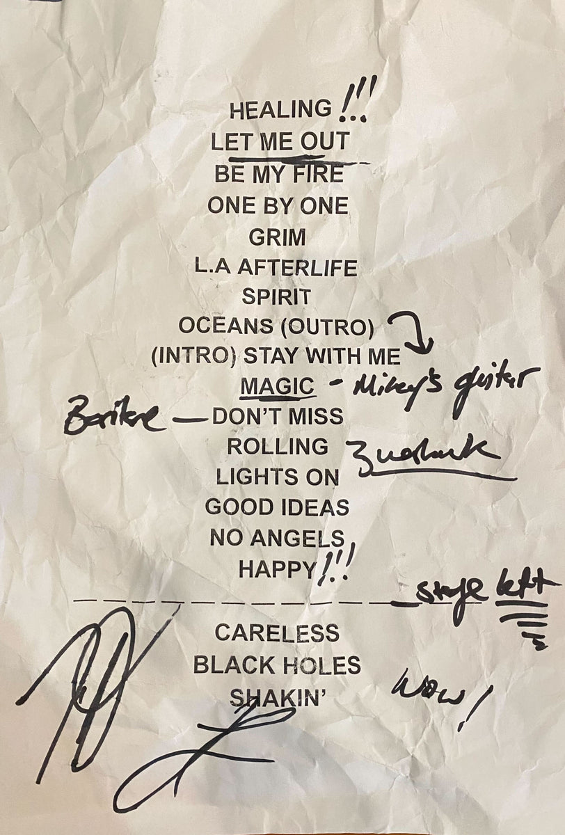 The Rolling Stones Fully Signed Setlist Certified